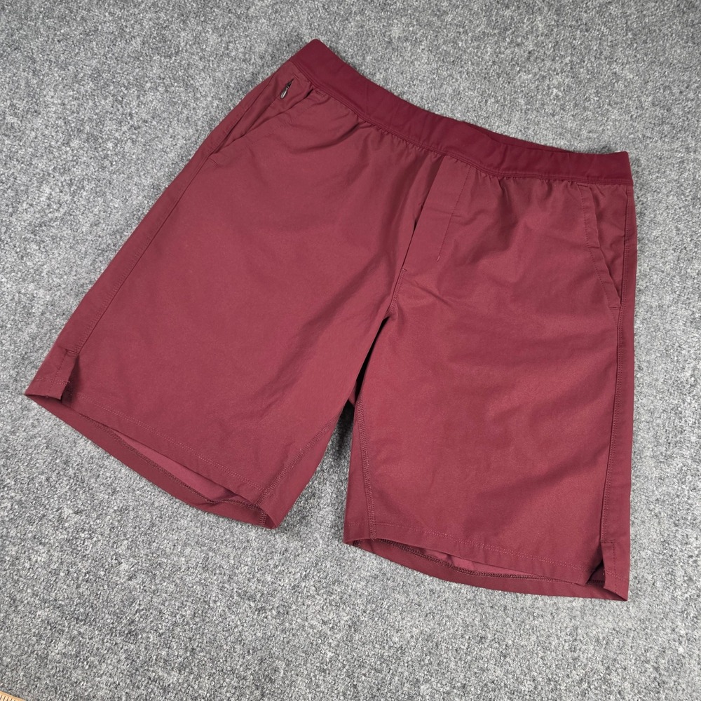 Public Rec Flex Shorts Mens 38 Burgundy Maroon Athletic Gym Drawstring